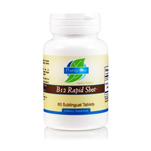 B-12 Rapid Shots (sublingual) 60ct Tabs by Priority One