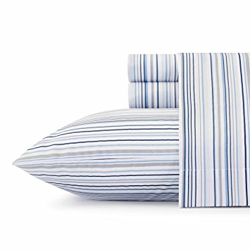 Nautica Sailing Stripe Sheet Set, Queen, Blue