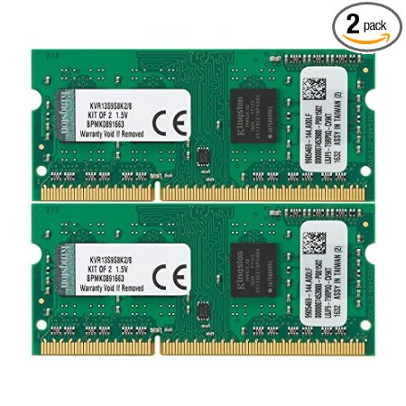 Kingston ValueRAM 8GB Kit (2x4GB) 1333MHz DDR3 Non - ECC CL9 SODIMM SR x8 Notebook Memory KVR13S9S8K2/8