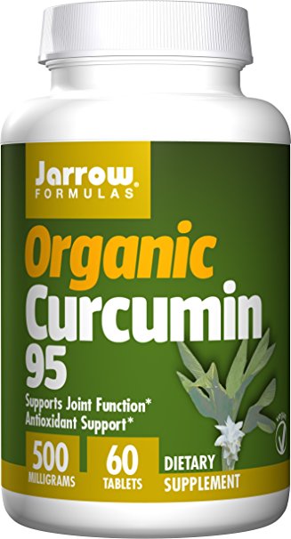 Jarrow Formulas Organic Curcumin 95, Turmeric Antioxidant Support 500 mg Tablets, 60 Count