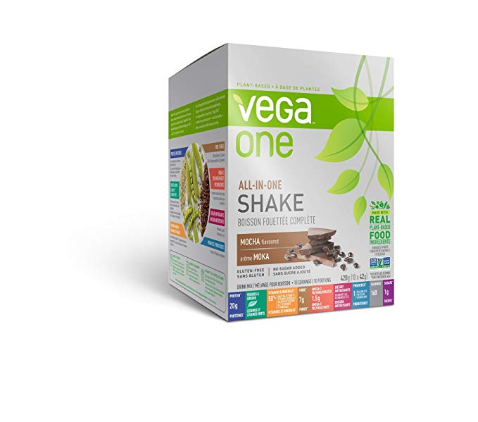 Vega One All-in-One Plant Based Protein Powder Chocolate (10 Count, 1.5 oz) - Plant Based Vegan protein, Non Dairy, Gluten Free, Non GMO