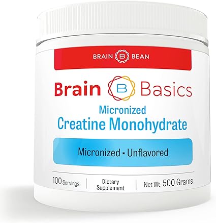 Creatine Monohydrate Powder - 5g of Micronized Creatine Powder per Serving, Creatine for Brain, Muscle and Endurance, Creatine Monohydrate 500g (500 Grams - 1.1 lbs)