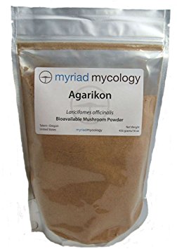 Myriad Mycology Agarikon Mushroom Powder - 1 Pound - Made in USA (Ku Bai Ti) - Natural Immune Booster