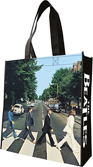 Vandor 64980 The Beatles Abbey Road Large Recycled Shopper Tote, Multicolored