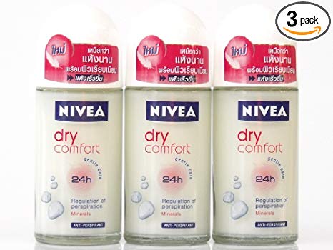 Nivea Dry Comfort Deodorant Antiperspirant Roll-On 50 ml (Pack of 3)