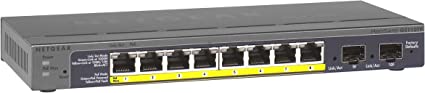 NETGEAR 8-Port Gigabit Smart Managed Pro Switch, 53w, PoE, ProSAFE Lifetime Protection (GS110TPv2)