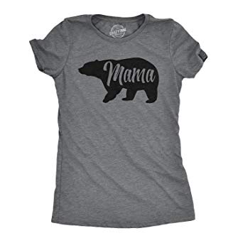 Womens Mama Bear Funny T Shirt for Moms Gift Idea Novelty Wild Animal Family Tee
