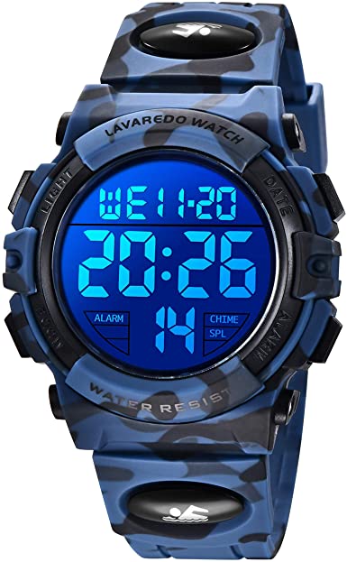 Kid's Watch,Boys Watch Digital Sport Outdoor Multifunction Chronograph LED Waterproof Alarm Calendar Analog Watch for Children with Silicone Band