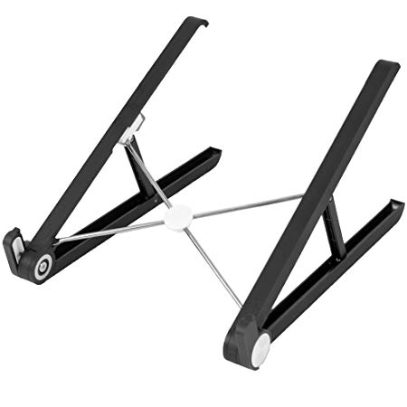 VIVO Black Universal Foldable Laptop Stand Adjustable Riser | Portable Desktop Device Holder Designed for MacBook, Notebook, iPad, Tablet, and More (STAND-V000Y)