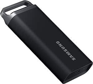 SAMSUNG T5 EVO Portable SSD 4TB, USB 3.2 Gen 1 External Solid State Drive, Seq. Read Speeds Up to 460MB/s for Gaming and Content Creation, MU-PH4T0S/AM, Black [Canada Version]