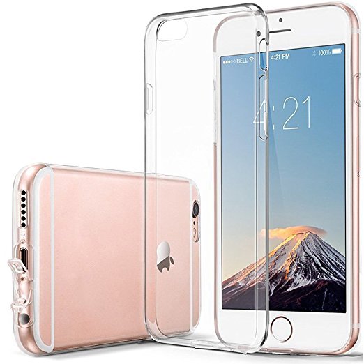 iPhone 6 Case, iPhone 6S Case, HeeBin [0.8mm Ultra Thin] Transparent Clear Soft Gel TPU Silicone Case Raised Bezels for Apple iPhone 6 / 6S Case