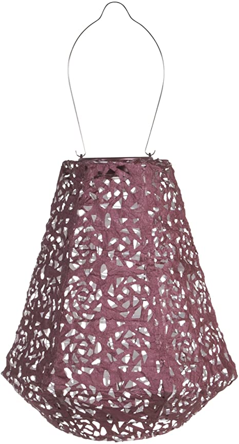 Allsop 31839 Soji Stella Prism LED Outdoor Solar Lantern, 11X10, Metallic Orchid