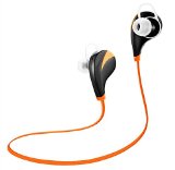iNepo CSR8635V40 Bluetooth wireless music earphone with MicrophoneStereo SweatproofNoise Cancelling for iphone and Andriod phone orange