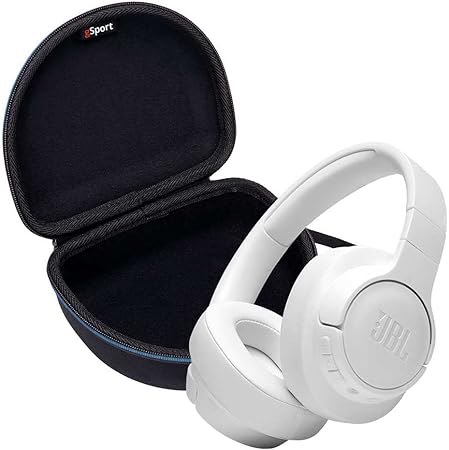 JBL Tune 710BT Wireless Over Ear Headphone Bundle with gSport Deluxe Travel Case (White)