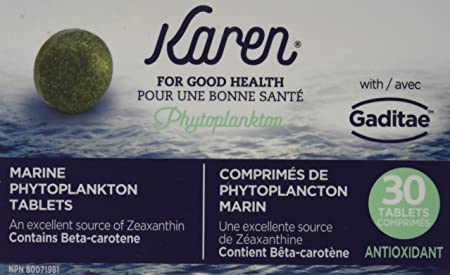 Karen® Phytoplankton Gaditae Tablets 30 Pack - Full Spectrum Nutritional Supplement - Antioxidant