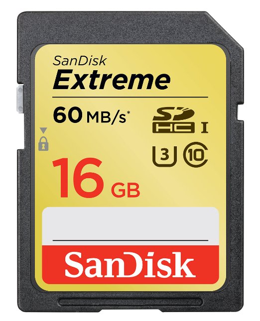 SanDisk Extreme 16GB UHS-IU3 SDHC Memory Card Up To 60MBs Read-SDSDXN-016G-G46 Older Version