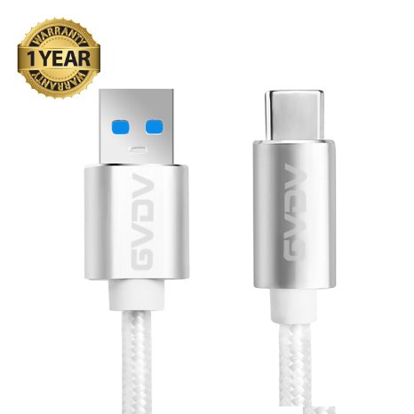 Type C Cable, GVDV USB 3.1 Type C Reversible (USB-C) to USB 3.0 Cable for the New Macbook , ChromeBook Pixel, Nokia N1, Asus Zen AiO & Other Type-C Supported Devices - 3.3ft/1M Silver