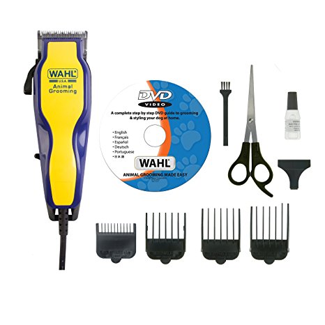 Wahl Multi Cut Mains Dog Clipper Set & Instructional DVD Blue / Yellow