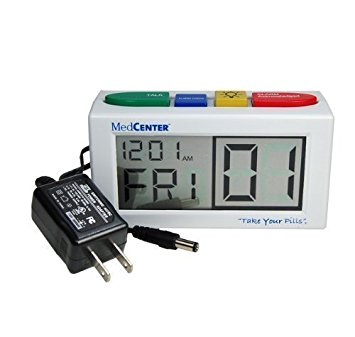 MedCenter 4 Alarm Talking Reminder Clock with AC Adapter 7095-1