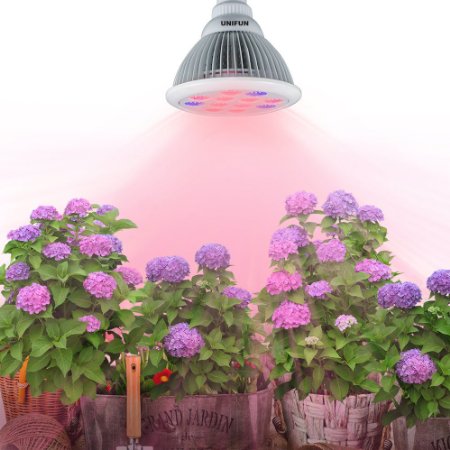 UNIFUN 12W LED Grow Light Bulb E27 Plant Bulbs Garden Greenhouse and Hydroponic Aquatic Plants Light Full Spectrum Growing Lamps