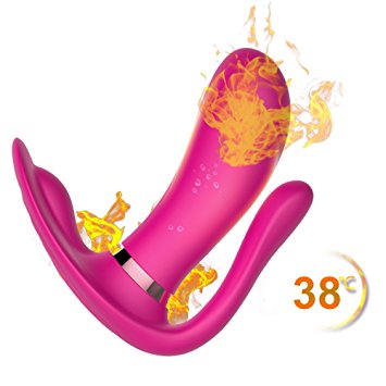 G-Spot Heating Female Vibrator Waterproof Dildo Masturbation Adult Sex Toys Invisible Wearable Vibrating Wand USB Rechargeable Silicone Clitoris Vagina Stimulator Massager for Women Couples