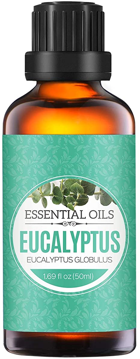 Homasy Eucalyptus Essential Oil, 50ml 100% Pure Natural Essential Oils, Aromatherapy Eucalyptus Oil for Diffuser, Humidifier, Body Care, Message-1.69fl oz