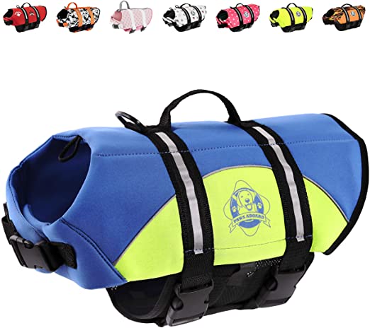 Paws Aboard Dog Life Jacket Vest for Swimming and Boating