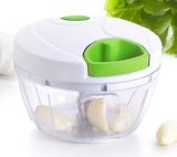 Kuuk Mini Pull Chopper Food Processor - Vegetable Fruit Garlic and Herb Slicer