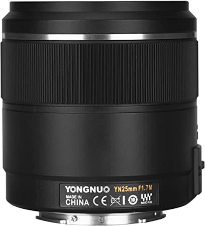 Yongnuo YN25mm F1.7M Auto Focus Standard Prime Lens, Mirrorless Micro Four Thirds, Compatible with Olympus and Panasonic Cameras