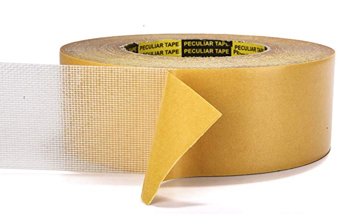 Double-Sided Carpet Tape – 90 Feet, 2 Inches Wide – Adhesive Keeps Rugs in Place on Carpet, Hardwood, Tile, Linoleum – Easily Removable with No Residue (90 Feet, 30 Yards, 27.4 Meters)