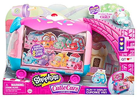 Shopkins Cutie Cars   Play 'n' Display Cupcake Van with Exclusive Cutie Car Mini