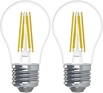 GE Lighting 45672 Relax HD LED (40-Watt Replacement), 300-Lumen A15 Bulb, Medium Base, Soft White Clear, 2-Pack, Title 20 Compliant