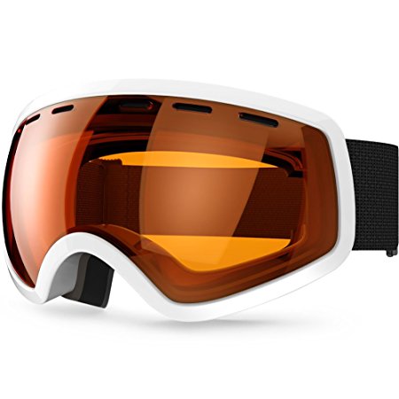 ZIONOR Lagopus X Mini Kids Snowmobile Snowboard Skate Ski Goggles with 100% UV Protection Anti-fog Detachable Wide Angle Double Panoramic Lens for Youth