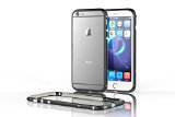 iPhone 6 Case iPhone 6S Case Vomach Protective Frame Cover Metallic with Cushion Lining Impact Shockproof Scratch Proof 47 Ultra Slim Black