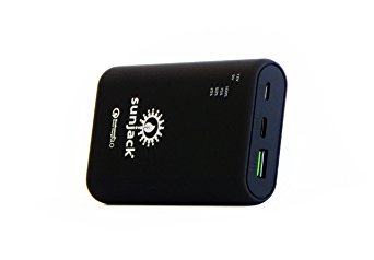 SunJack 10000mAh Power Bank QC 3.0, Qualcomm Quick Charge 3.0   USB-C Portable Charger External Battery for Samsung, iPhone, iPad and More