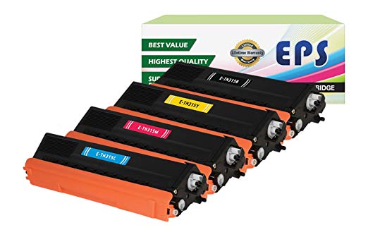 EPS Compatible Replacement for Brother TN315 (TN310) Set (B,C,M,Y) Laser Toner Cartridge