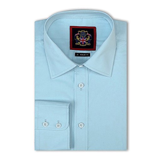 Janeo British Apparel Branded, Classic London Plains Shirt, Single & Double Cuff Long Sleeve - Janeo Mens Shirts