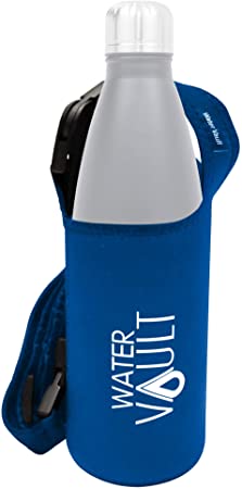 WaterVault Neoprene Bottle Sling, Water Bottle Holder with Adjustable Strap, Available in 2 Sizes: Regular & XL