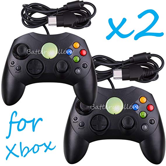 2 LOT NEW Black Controller Control Pad for Original Microsoft XBOX X System