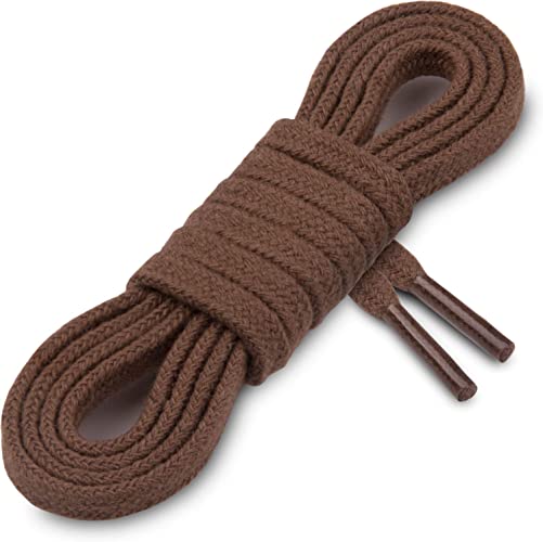 Miscly Flat Dress Shoe laces for Chukka Desert Boot, Dress Shoes and Dress Boots [1 Pair] 3/16” Thin, 100% Cotton