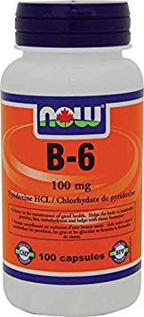Now B-6 100mg Capsules, 100 Count