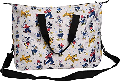 Disney Tote Duffel Bag Mickey Mouse Friends All Over Print Weekender Travel