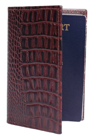 Genuine Leather Crocodile Passport Wallet Travel Accessories, Cover, Case, Holder