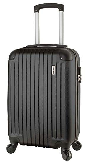 TravelCross Philadelphia 22'' Carry On Lightweight Hardshell Spinner Luggage - Black