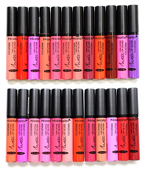 24 Nabi Cosmetics Matte Lip Gloss Full Set 24 Premium Colors