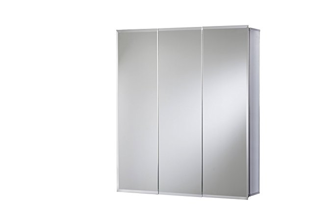 Croydex Loxley 26-Inch x 30-Inch Triple Door Tri-View Cabinet with Hang 'N' Lock Fitting System