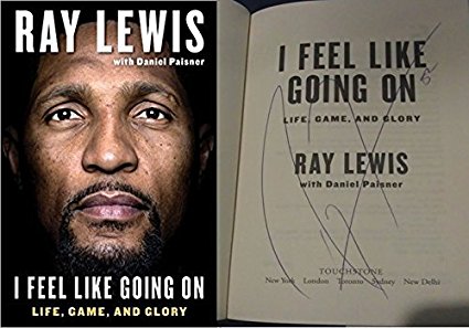 Ray Lewis Autographed I Feel Like Going On Book W/coa From Signing w/ Certificate Of Authenticity Baltimore Ravens Super Bowl Champion