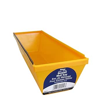 Drywall Mud Tray, Yellow, 12"