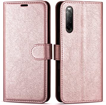 Case Collection Premium Leather Folio Cover for Sony Xperia 10 II Case (6.0") 2020 Magnetic Closure Full Protection Book Design Wallet Flip with [Card Slots]& [Kickstand] for Xperia 10 II Phone Case