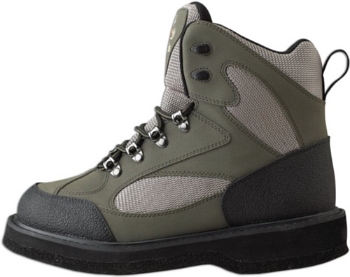 Caddis Mens Northern Guide Lightweight Taupe and Green Ecosmart Grip Sole Wading Shoe